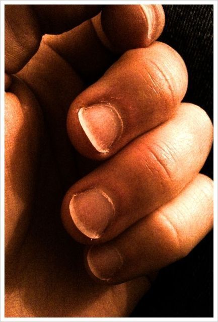 My groomed fingernails